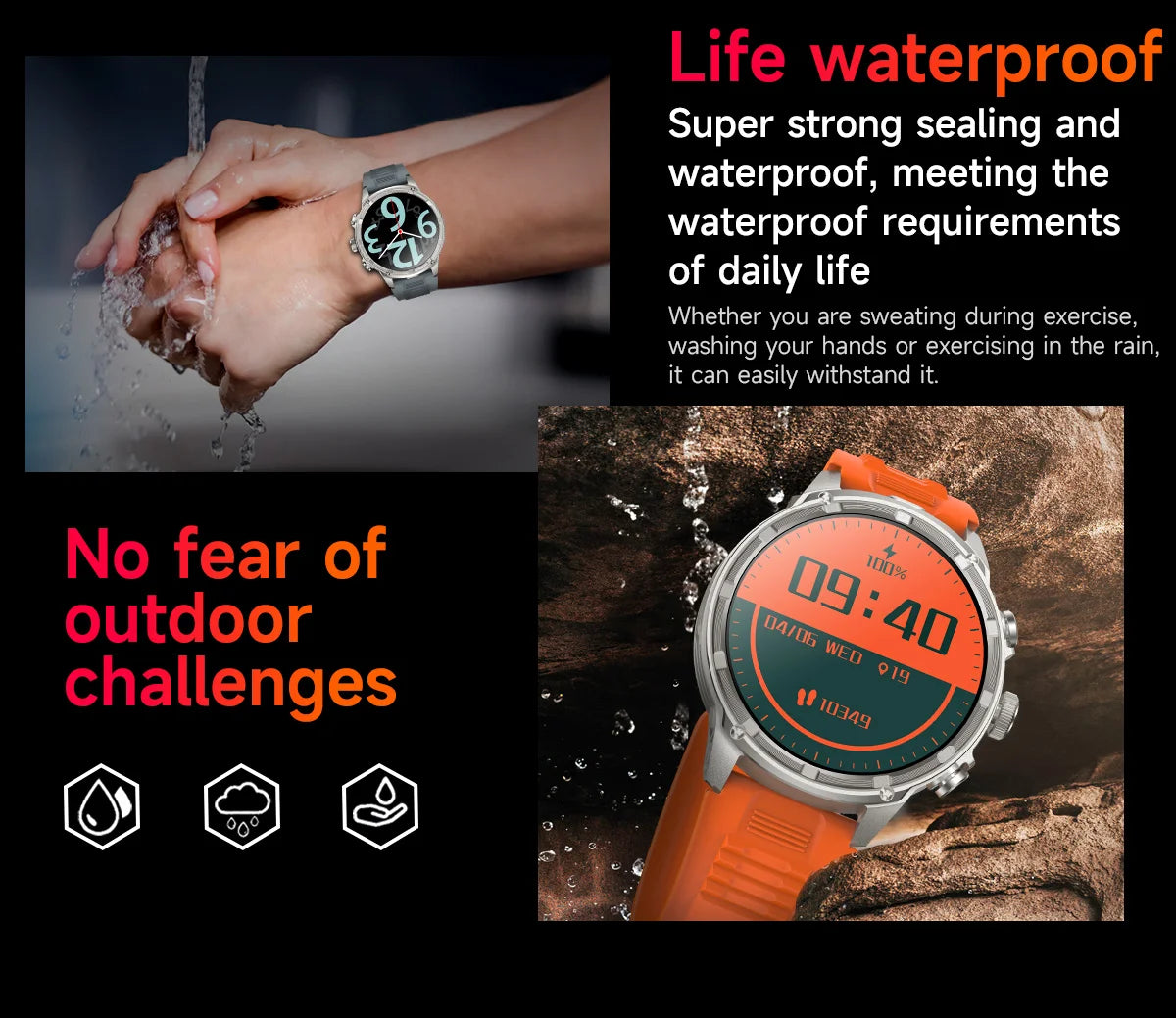 1.85" Ultra HD Smartwatch with NFC, Bluetooth Calling, 710mAh Battery, Fitness & Health Tracking
