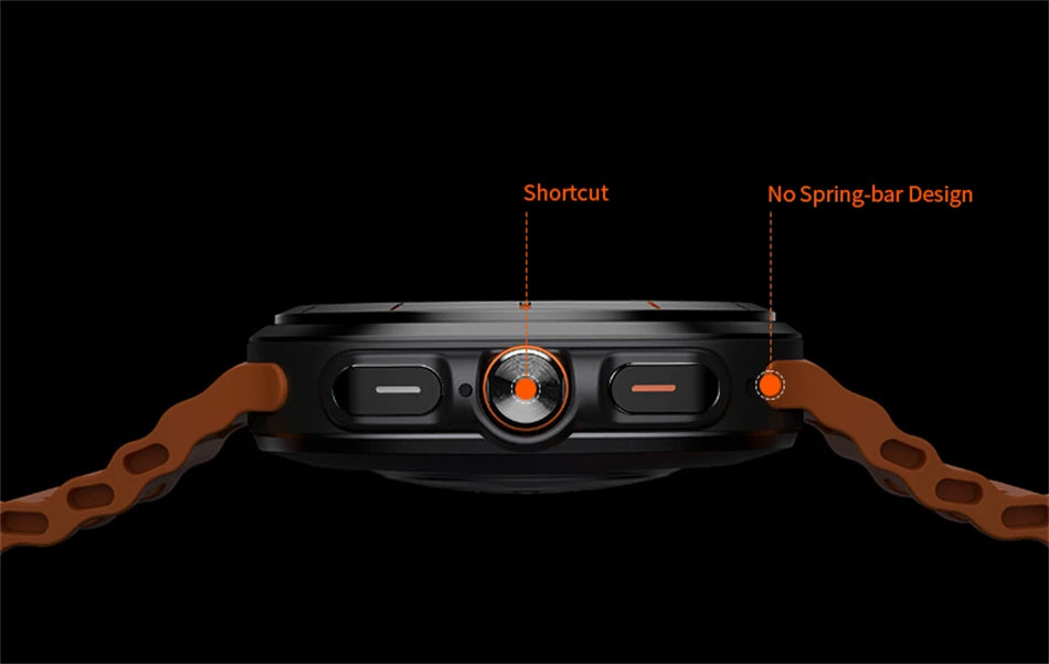 GPS AMOLED Smartwatch: Outdoor Sports, BT Calling, NFC, IP68