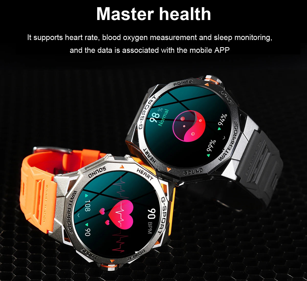 1.43" AMOLED Smart Watch for Men – Bluetooth Calls, Fitness Tracker, Heart Rate & Blood Pressure Monitor