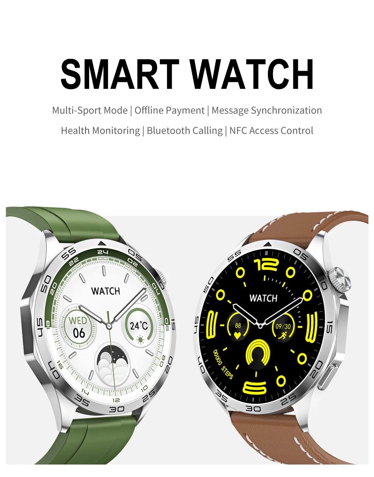 2024 Men's Smartwatch | Bluetooth Calling, IP68 Waterproof, Heart Rate Monitor, Fitness Tracker