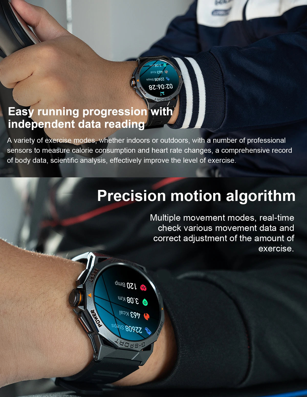 1.43" AMOLED Smart Watch for Men – Bluetooth Calls, Fitness Tracker, Heart Rate & Blood Pressure Monitor