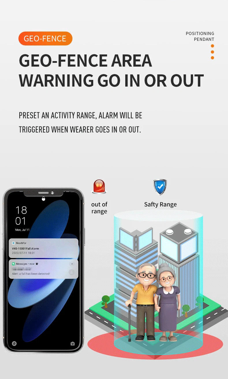 IP67 Waterproof 4G Smart GPS Locator Necklace for Kids, Elderly, and Students with SOS, Phone Pendant, and Remote Monitor
