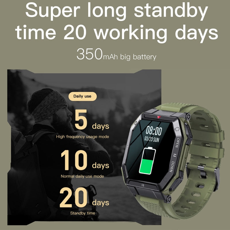 All-in-One Android iOS Smartwatch | IP68 Waterproof Health Monitor Bluetooth Call Watch.