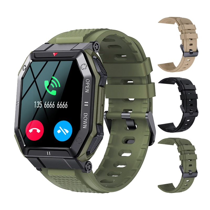 All-in-One Android iOS Smartwatch | IP68 Waterproof Health Monitor Bluetooth Call Watch.