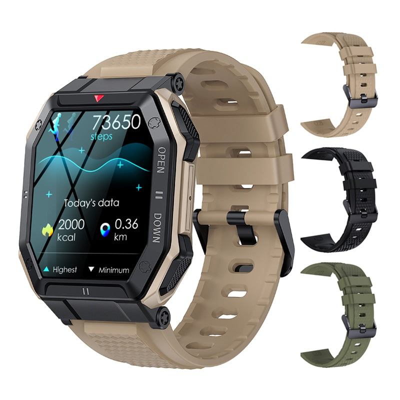 All-in-One Android iOS Smartwatch | IP68 Waterproof Health Monitor Bluetooth Call Watch.