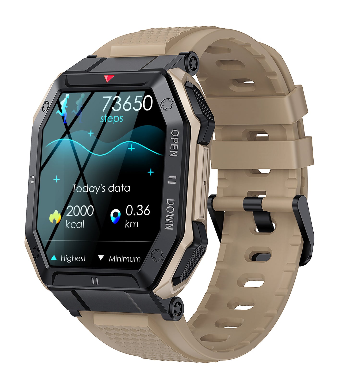 All-in-One Android iOS Smartwatch | IP68 Waterproof Health Monitor Bluetooth Call Watch.