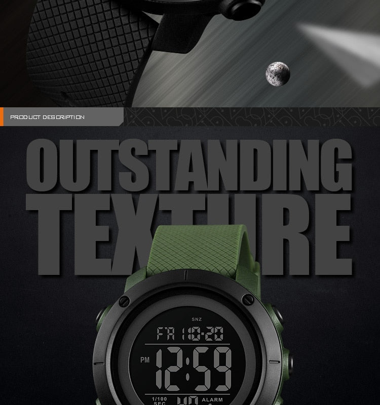 Digital Men's Watch | Waterproof LED Digital Sports Casual Fashion Wristwatch.