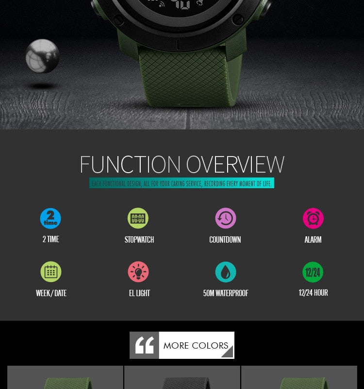 Digital Men's Watch | Waterproof LED Digital Sports Casual Fashion Wristwatch.
