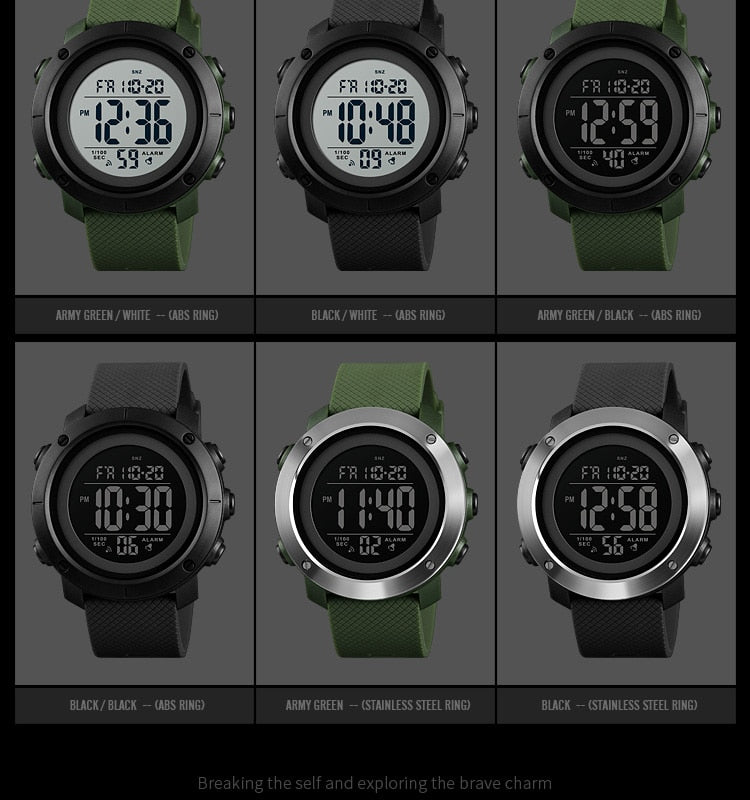 Digital Men's Watch | Waterproof LED Digital Sports Casual Fashion Wristwatch.