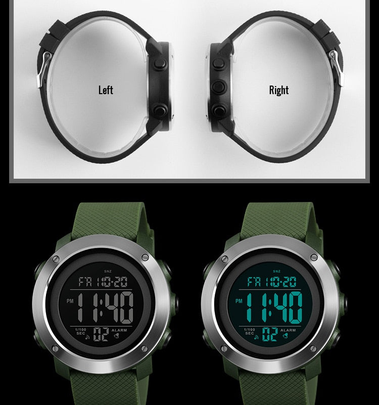 Digital Men's Watch | Waterproof LED Digital Sports Casual Fashion Wristwatch.