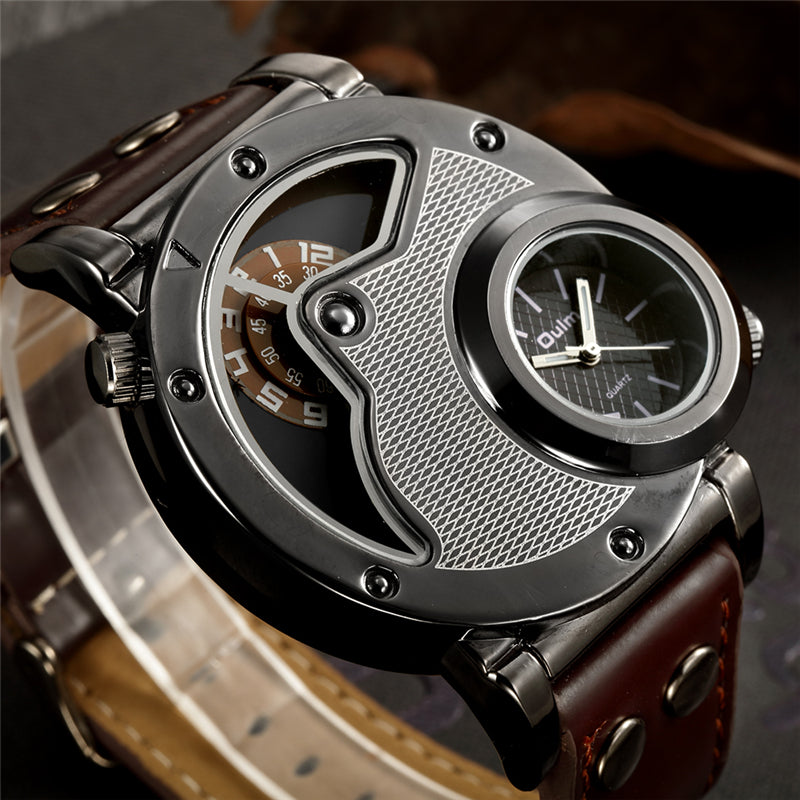 Men's Military Watch | Two Time Zone Army Sports Wristwatch.
