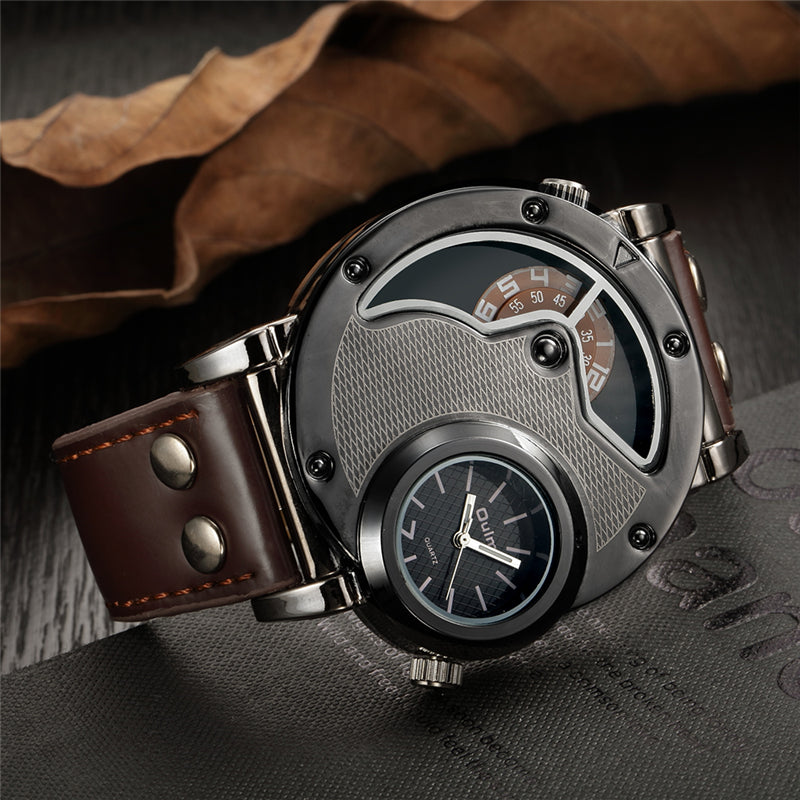 Men's Military Watch | Two Time Zone Army Sports Wristwatch.