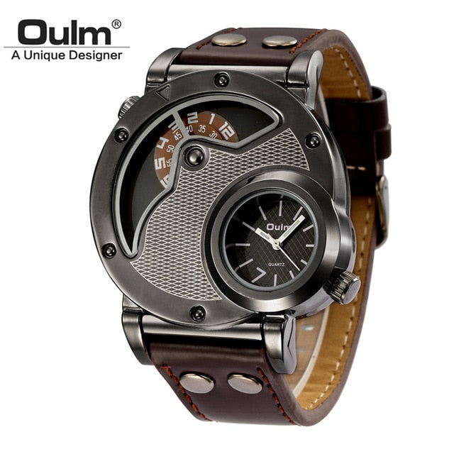 Men's Military Watch | Two Time Zone Army Sports Wristwatch.