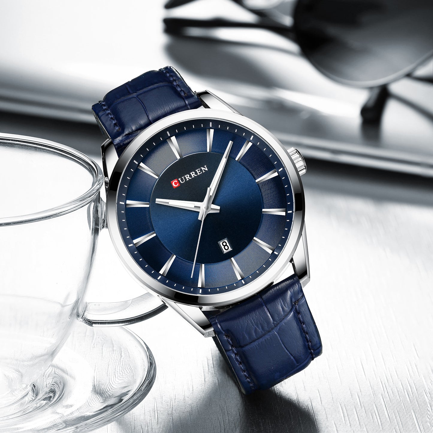 Men's Quartz Watch | Faux Leather Strap Business Luxury Top Brand Male Wristwatch.