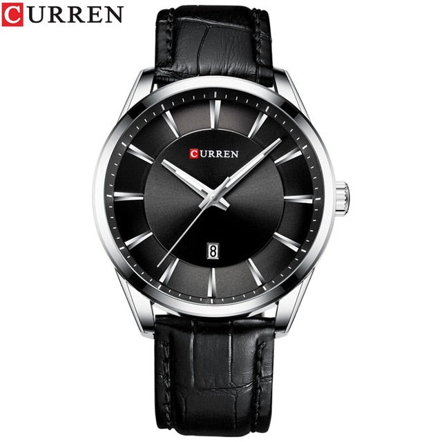 Men's Quartz Watch | Faux Leather Strap Business Luxury Top Brand Male Wristwatch.
