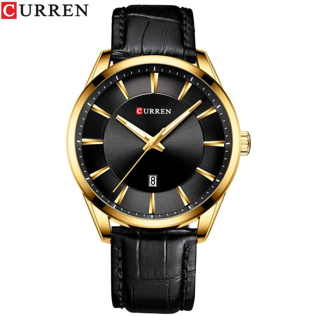 Men's Quartz Watch | Faux Leather Strap Business Luxury Top Brand Male Wristwatch.