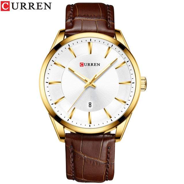 Men's Quartz Watch | Faux Leather Strap Business Luxury Top Brand Male Wristwatch.