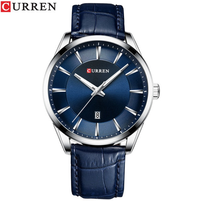 Men's Quartz Watch | Faux Leather Strap Business Luxury Top Brand Male Wristwatch.