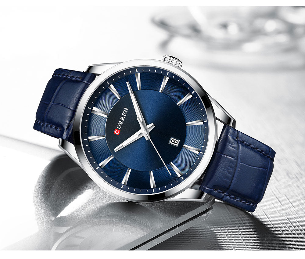 Men's Quartz Watch | Faux Leather Strap Business Luxury Top Brand Male Wristwatch.
