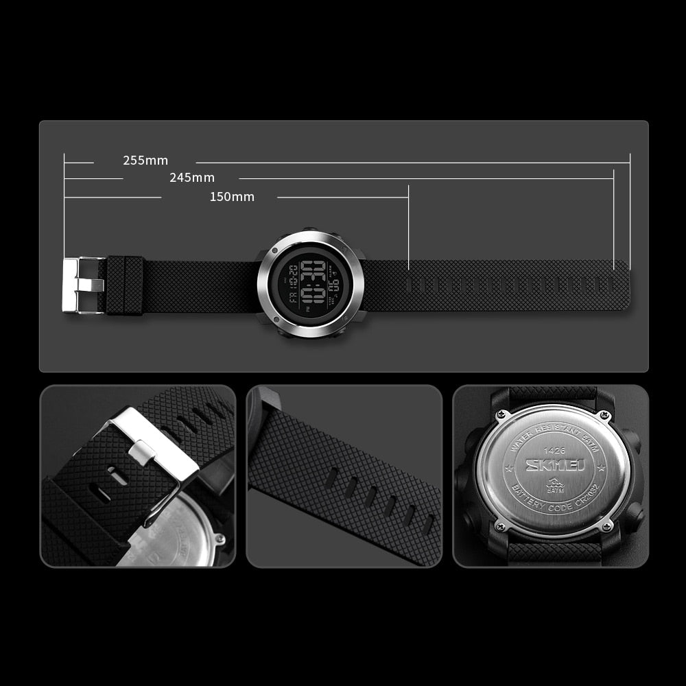 Digital Men's Watch | Waterproof LED Digital Sports Casual Fashion Wristwatch.