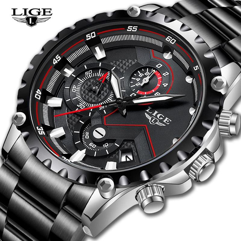 Men's Quartz Sports Watch | Luxury All Steel Military Army Waterproof Wristwatch.