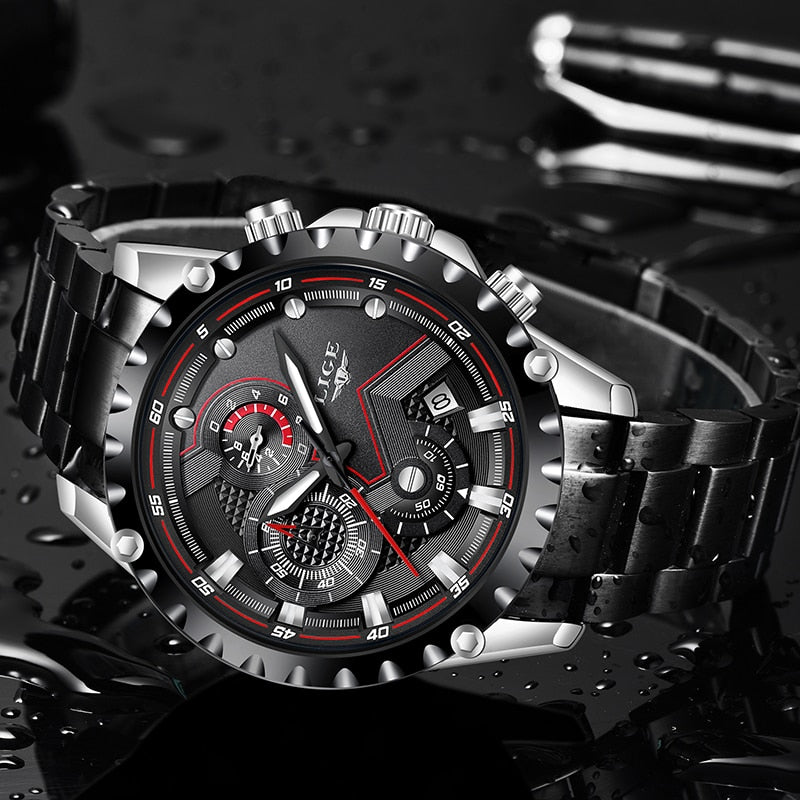 Men's Quartz Sports Watch | Luxury All Steel Military Army Waterproof Wristwatch.
