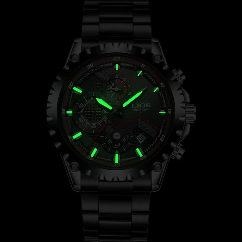 Men's Quartz Sports Watch | Luxury All Steel Military Army Waterproof Wristwatch.