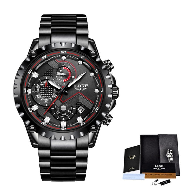 Men's Quartz Sports Watch | Luxury All Steel Military Army Waterproof Wristwatch.