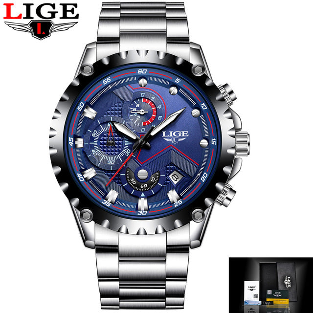 Men's Quartz Sports Watch | Luxury All Steel Military Army Waterproof Wristwatch.