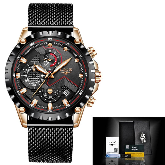 Men's Quartz Sports Watch | Luxury All Steel Military Army Waterproof Wristwatch.
