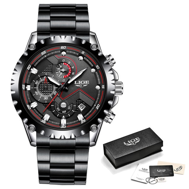 Men's Quartz Sports Watch | Luxury All Steel Military Army Waterproof Wristwatch.