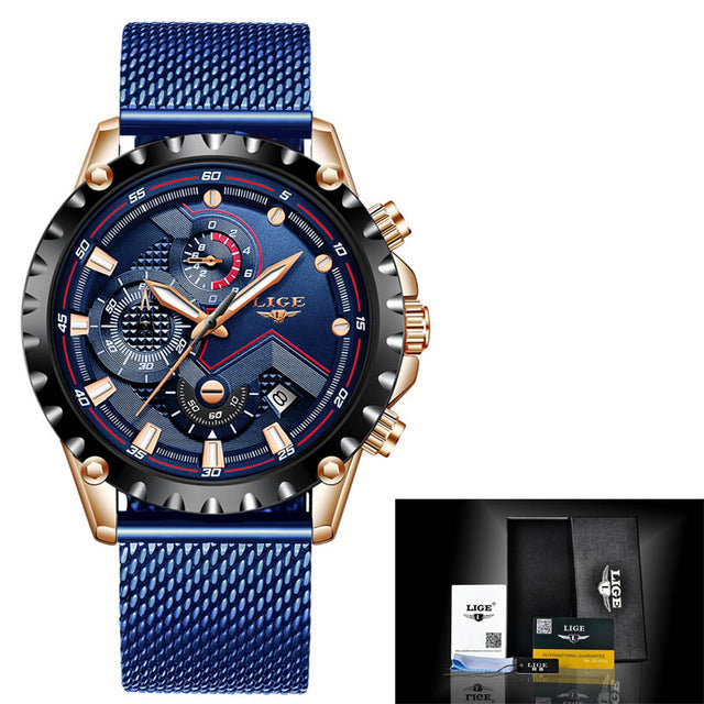 Men's Quartz Sports Watch | Luxury All Steel Military Army Waterproof Wristwatch.