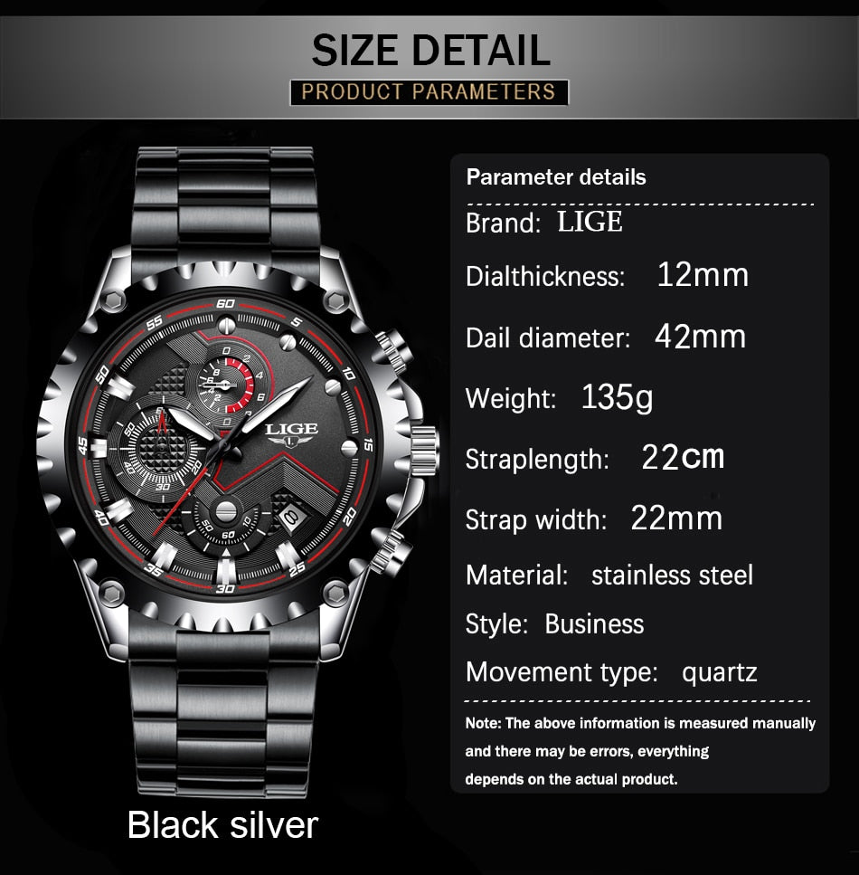 Men's Quartz Sports Watch | Luxury All Steel Military Army Waterproof Wristwatch.