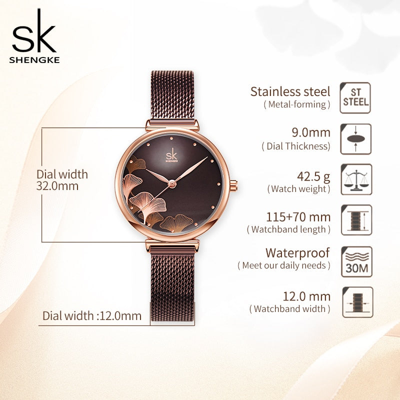 Women's Quartz Watch | Luxury Elegant Japanese Quartz Movement Wristwatch.