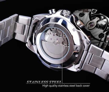 Men's Mechanical Watch | Sport Military Multifunction Steel Strap Automatic Wristwatch.