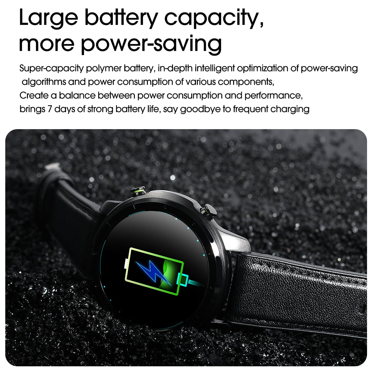 Men's Waterproof Smartwatch | Bluetooth 5.0 Full Touch 360*360 HD Amoled Screen Smart Watch.