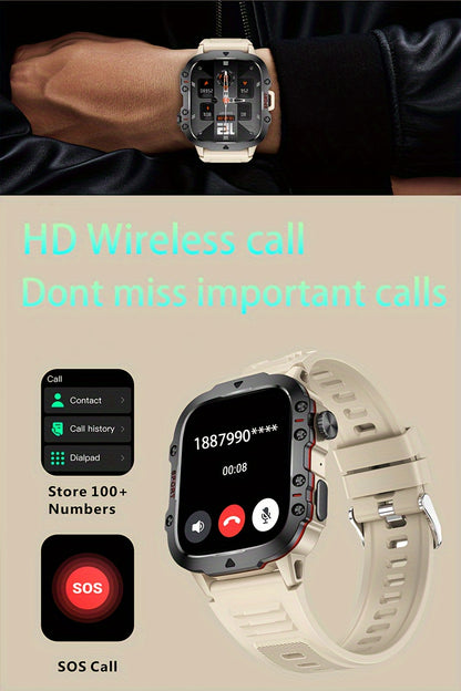 Men's Smart Watch | Wireless Talk, AI Voice, 100+ Sports Modes, 3ATM Waterproof