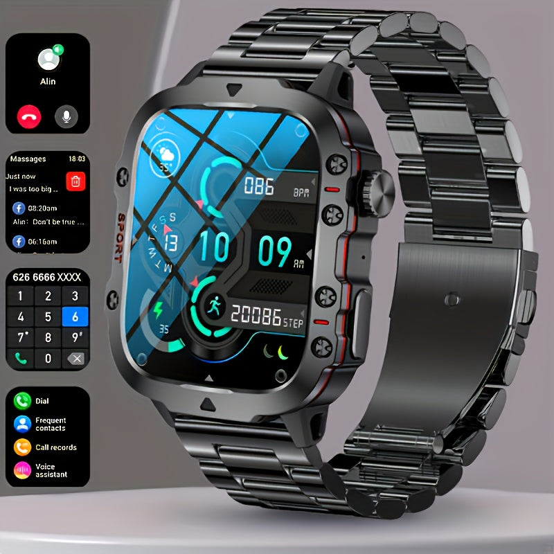 Men's Smart Watch | Wireless Talk, AI Voice, 100+ Sports Modes, 3ATM Waterproof