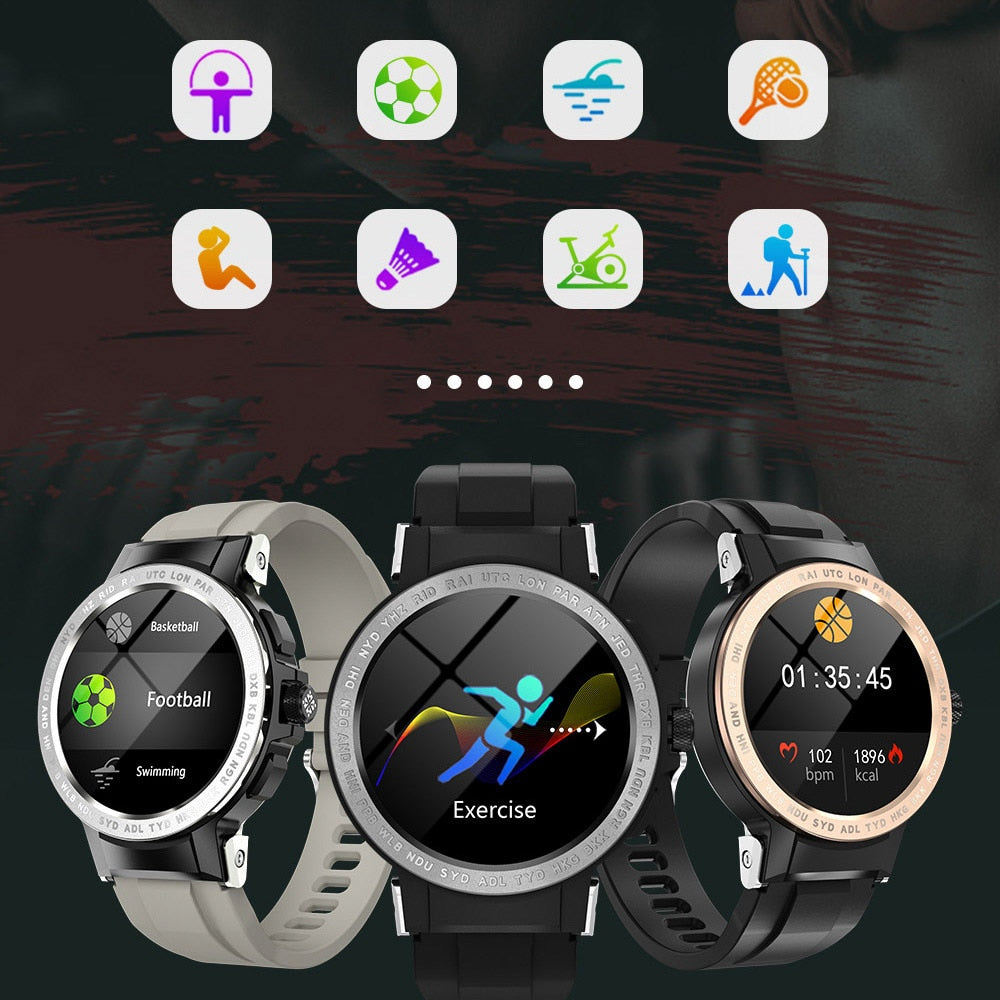 Android iOS Fitness Smartwatch | IP68 Waterproof, Heart Rate Monitor, 24 Exercise Modes.