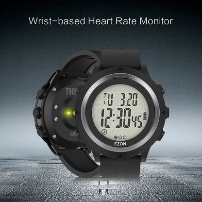 GPS Men's Digital Sport Watch | Heart Rate Monitor | Waterproof 50M