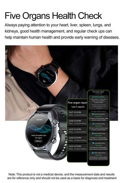 Pulse Physiotherapy CES Sleep Aid Smartwatch Men, ECG, HD Screen, Health Monitor, Bluetooth Call