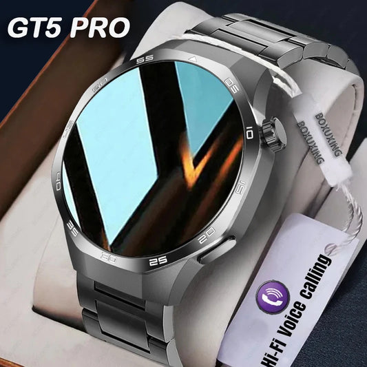 AMOLED Smartwatch for Men: Bluetooth Calls, NFC, GPS, IP68 Waterproof, 390x390 Display