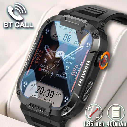 Men’s Military Smart Watch | Health Monitor, Bluetooth Call, IP68 Waterproof