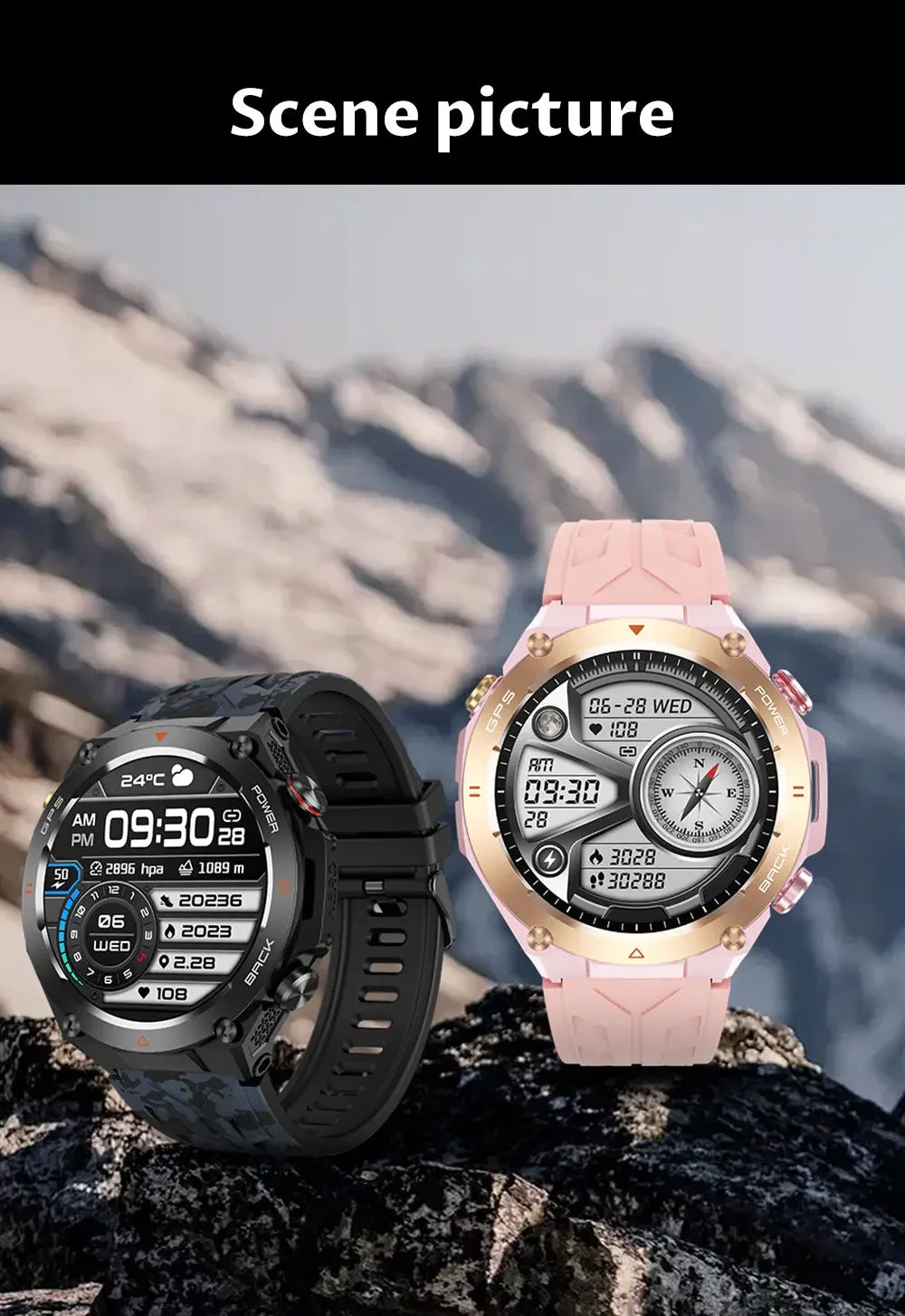 Military-Grade GPS Smartwatch: 1.45'' AMOLED Display, 100+ Sports Modes, Voice Calling