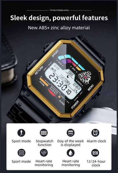 High-End Men’s Luxury Smartwatch | 1.54" Square Display, Fitness & Business Tracker