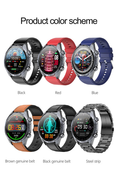 Pulse Physiotherapy CES Sleep Aid Smartwatch Men, ECG, HD Screen, Health Monitor, Bluetooth Call