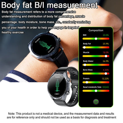 Pulse Physiotherapy CES Sleep Aid Smartwatch Men, ECG, HD Screen, Health Monitor, Bluetooth Call