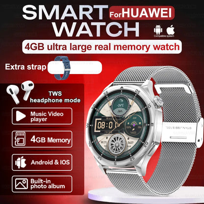 2025 New Smartwatch - 4GB Memory, AMOLED Screen, NFC, Bluetooth Call, Video Playback