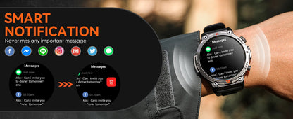 2024 Smart Watch for Men - 3ATM Waterproof, Bluetooth Call, Health Monitor, Sport Design