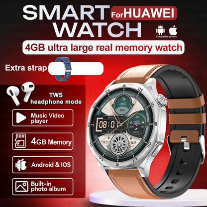 2025 New Smartwatch - 4GB Memory, AMOLED Screen, NFC, Bluetooth Call, Video Playback